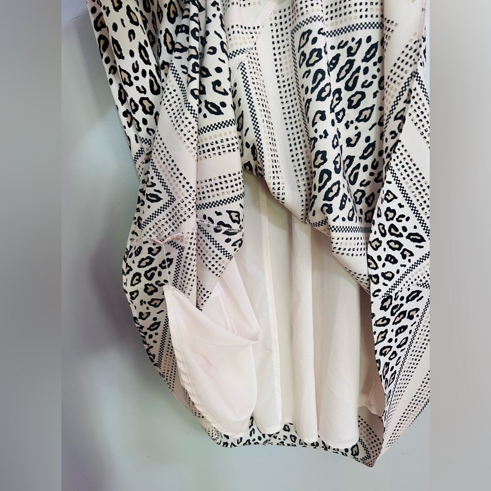 Mignon Doo Manon A-Line Midi Dress Leopard Neutral Sz S Animal Anthropologie - Picture 6 of 6